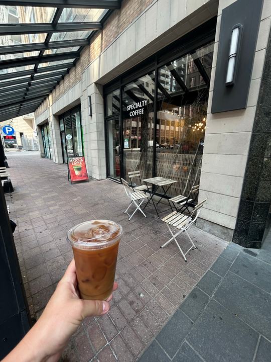 sarah-tonin shot's visit to Black wolf coffee