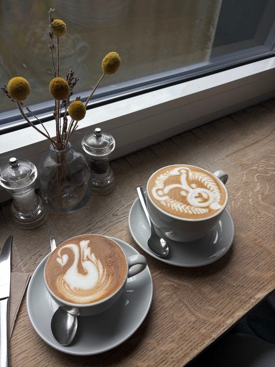 great coffee, beautiful view