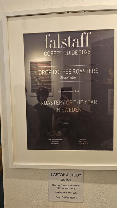 Erdem's visit to Drop Coffee Roasters